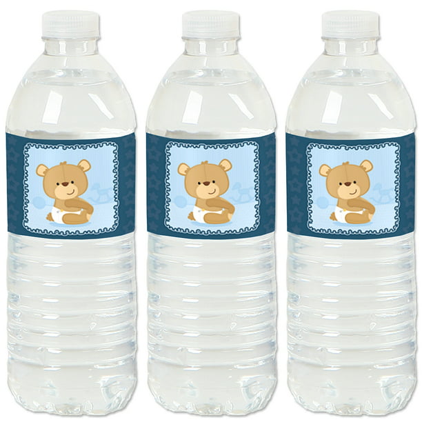 12pcs/set baby shower decor girl/boy mineral water bottle gift stickers label